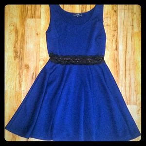 A blue dress